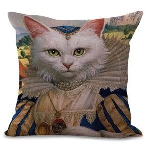 FREE SHIPPING *Contessa Cat* Throw Pillow Cover